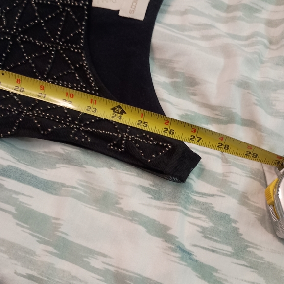 Chico's Black Sheer Beaded Sleeveless Top - Picture 8 of 9